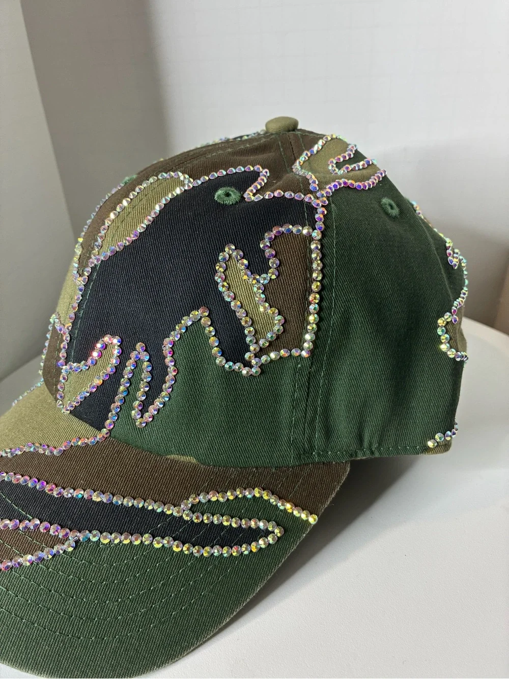Women Custom Camouflage Rhinestone  Cap